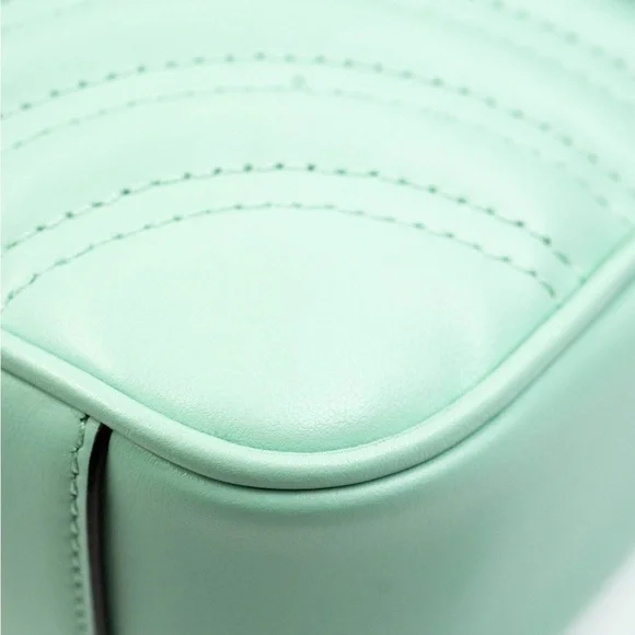GUCCI GG Marmont Matelasse Leather Crossbody Bag Seafoam with original dustbag - Picture 13 of 15